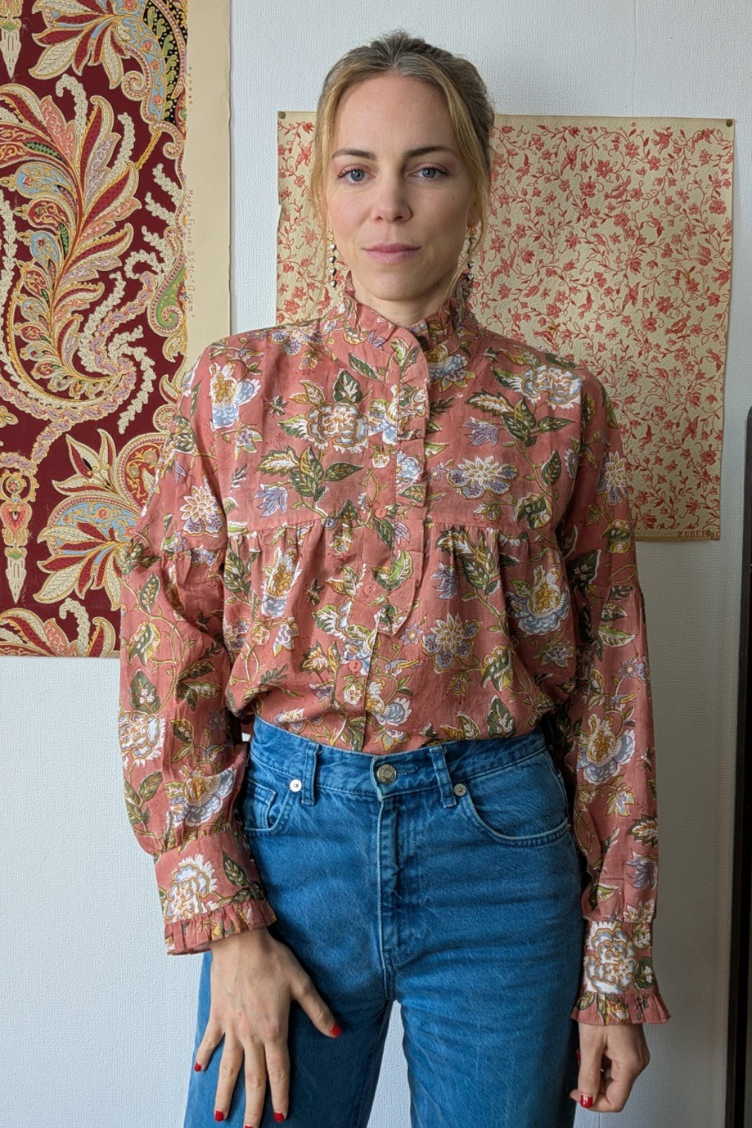 Blouse frill ROSE