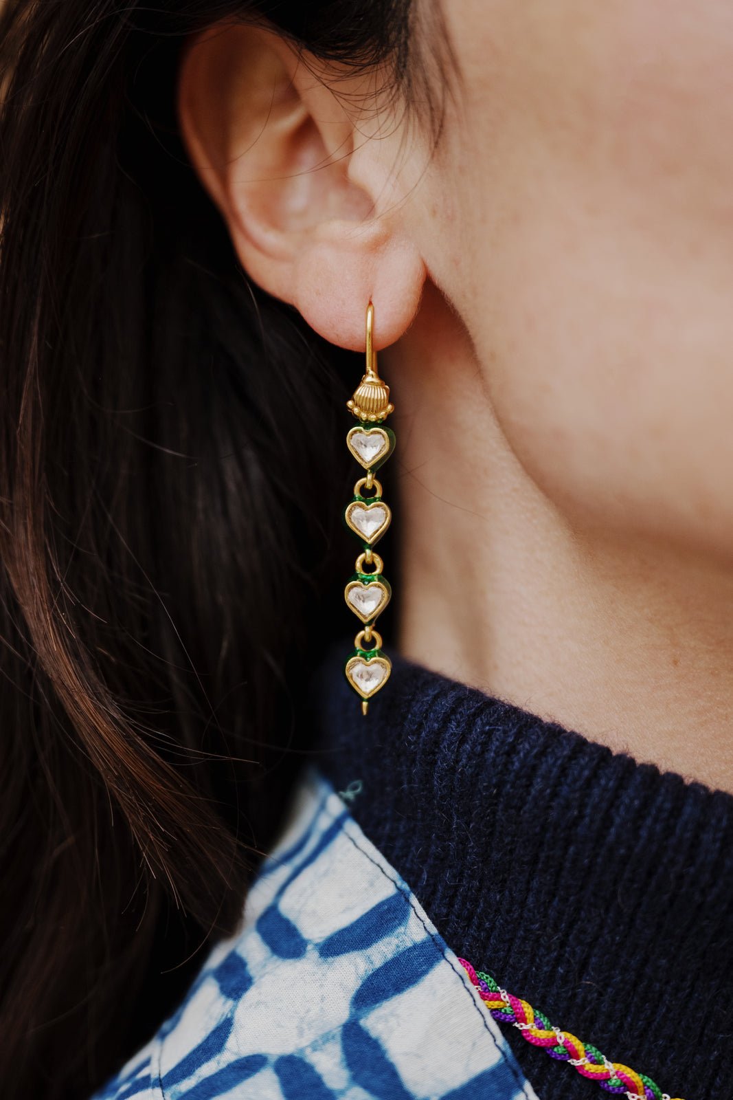 Boucle d'oreille Dil VERT