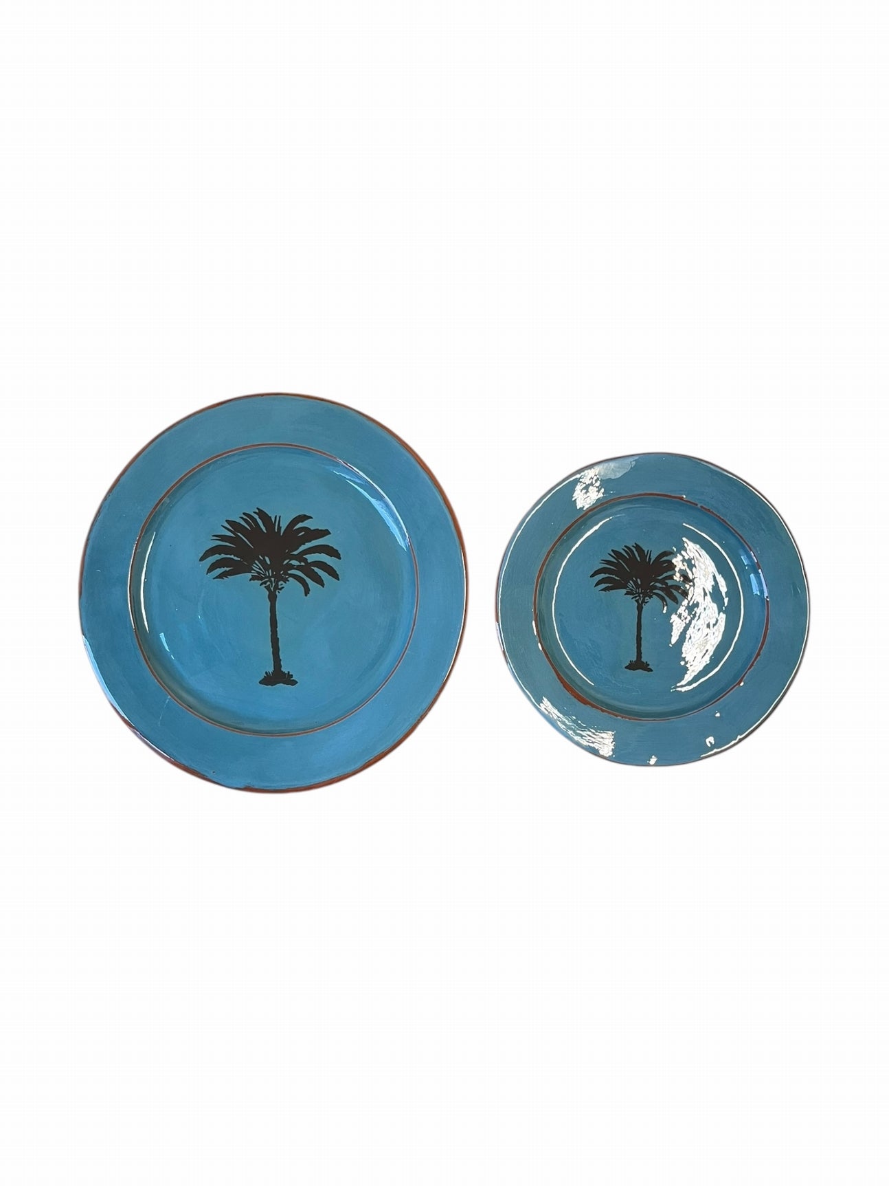 Assiette Cl x Nikko PALMIER BLEU