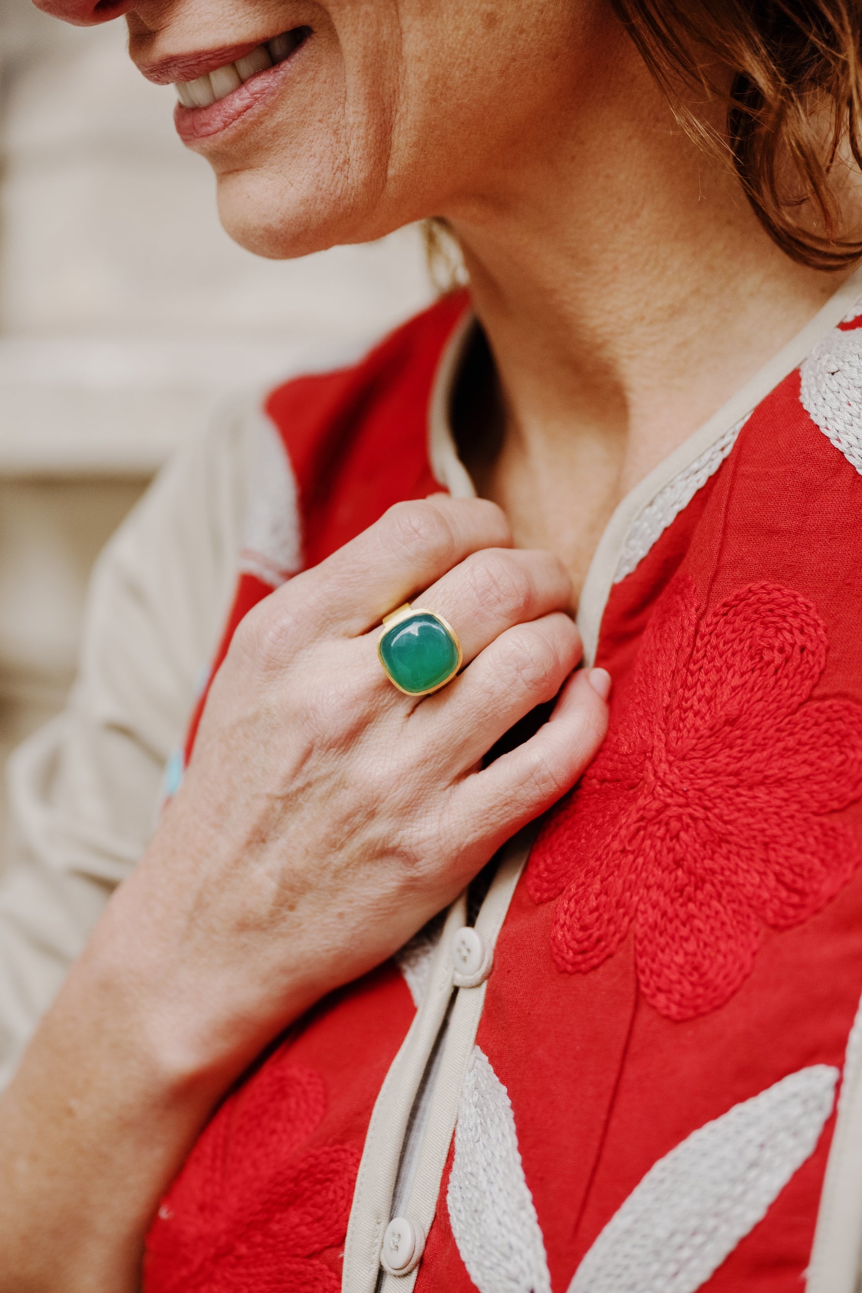 Bague Shooraveer ONYX VERT