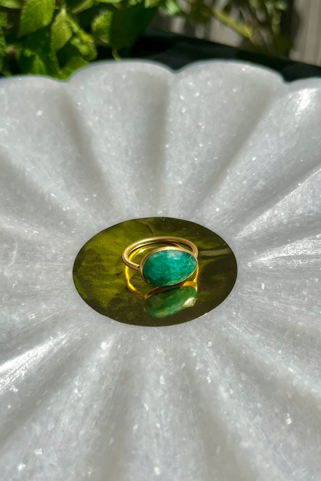 bague maamala argent plaque or