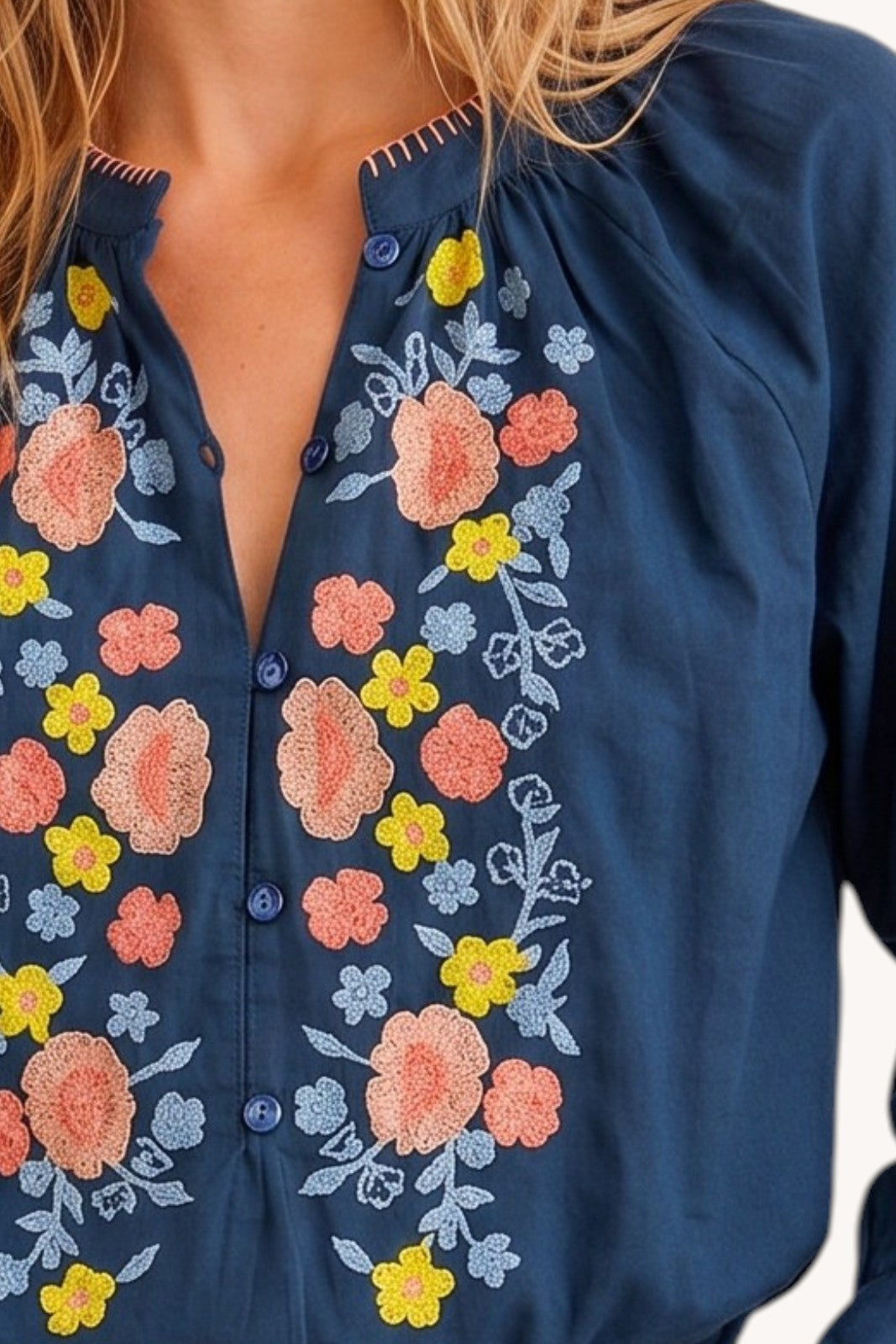 Blouse Jammu BLEU