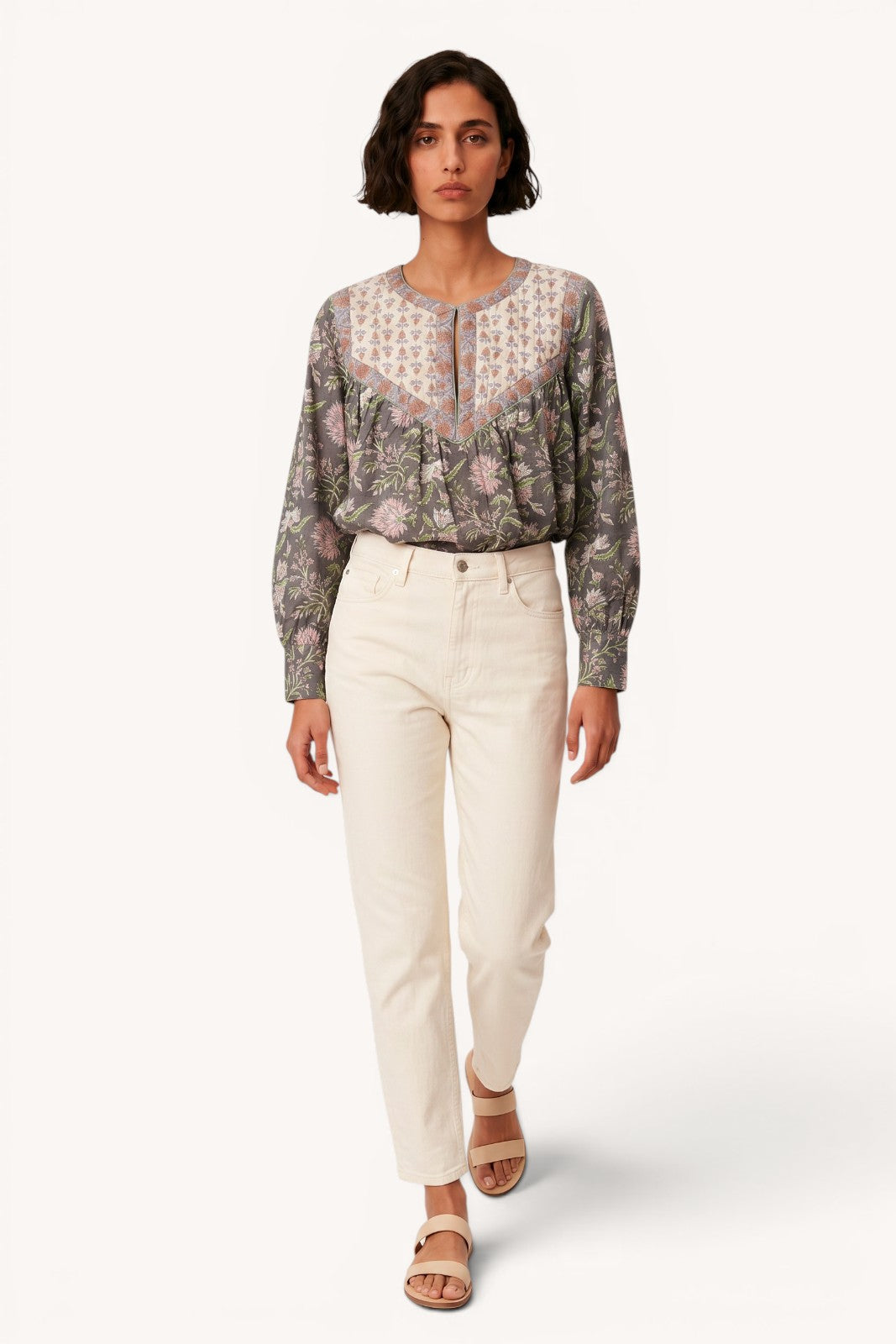 Blouse Yoke GRIS