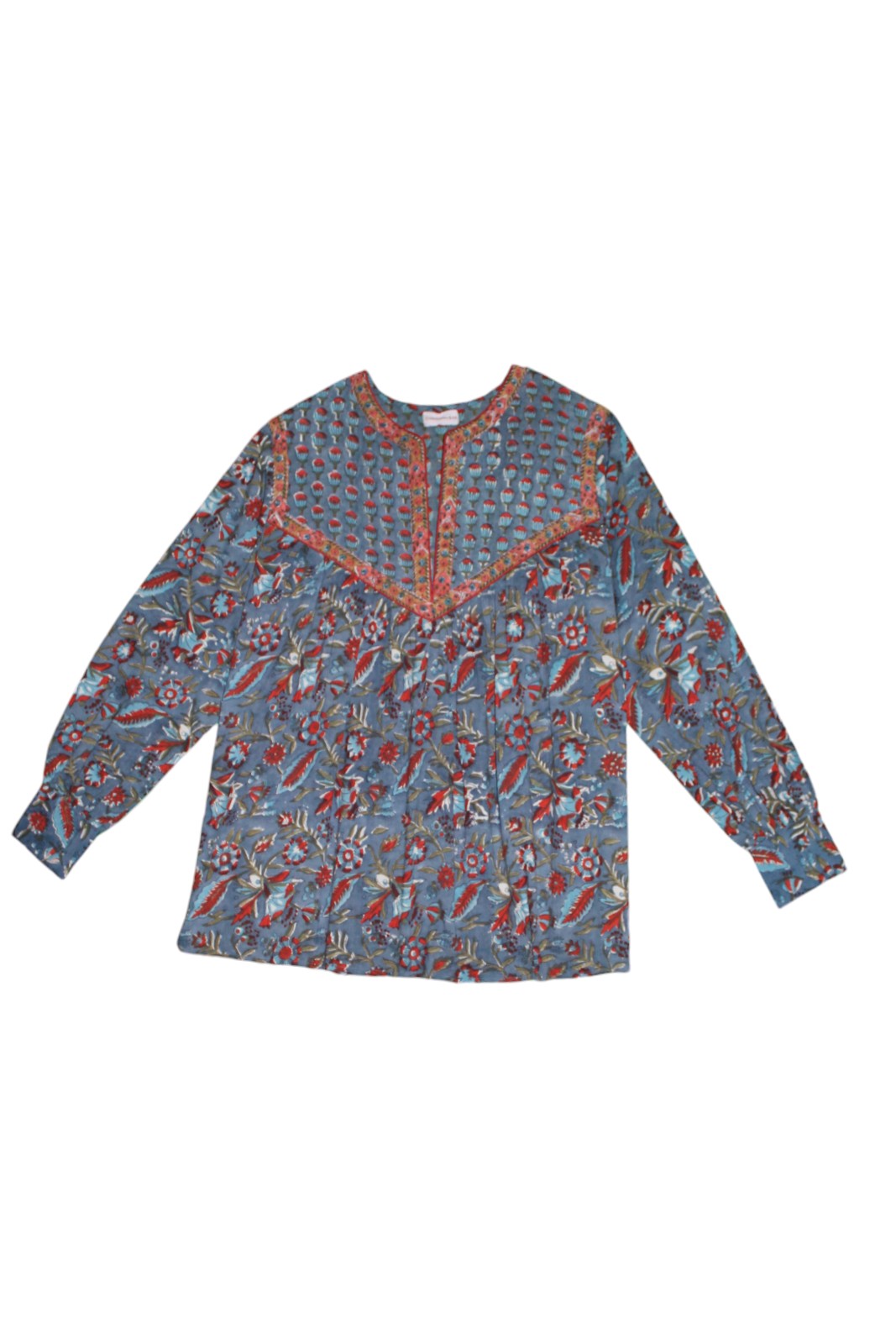 blouse yoke coton indien