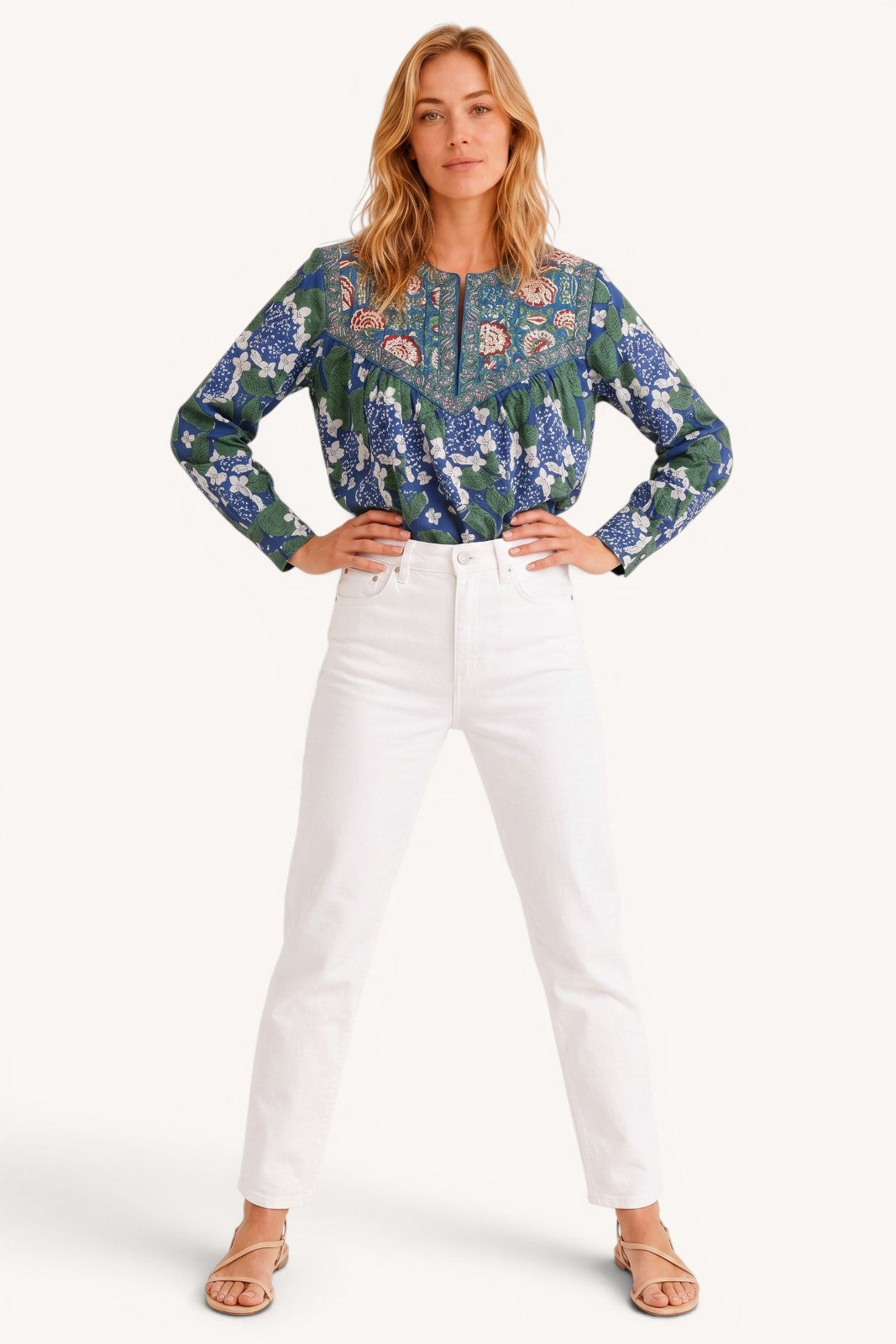 Blouse Yoke NAVY