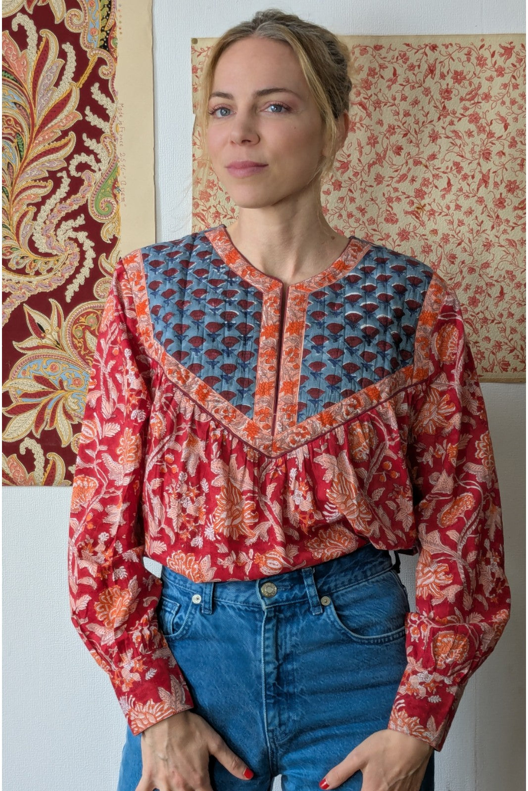 Blouse Yoke TERRACOTTA