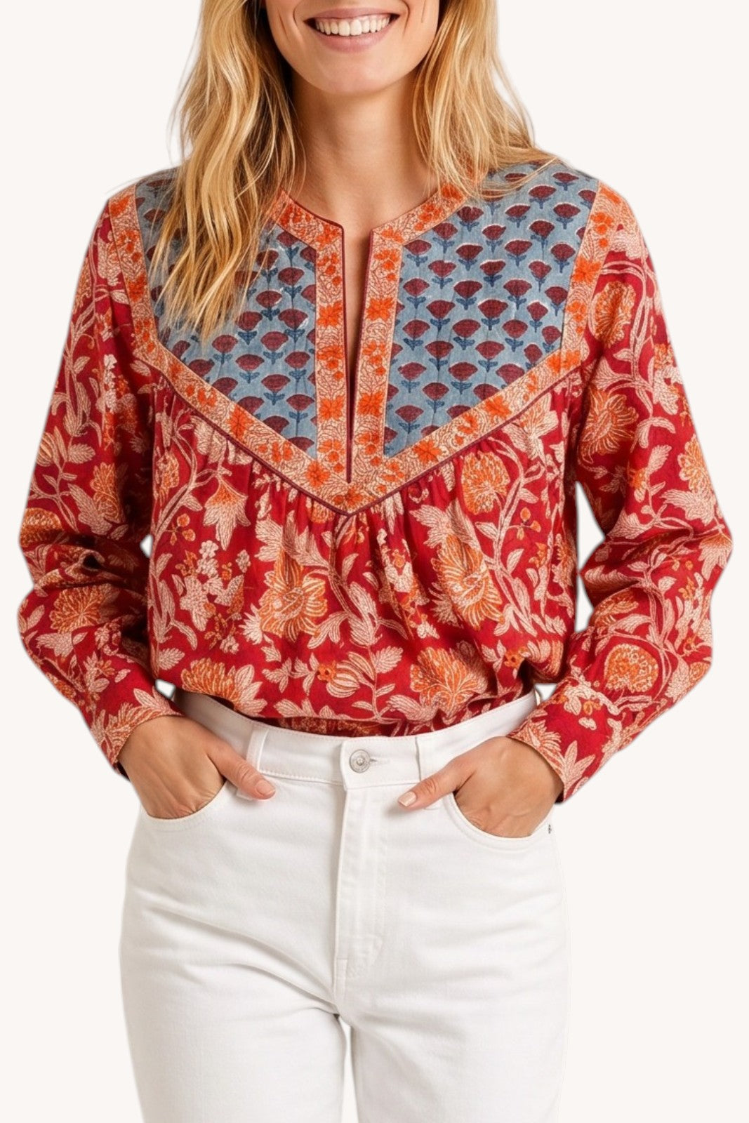 Blouse Yoke TERRACOTTA