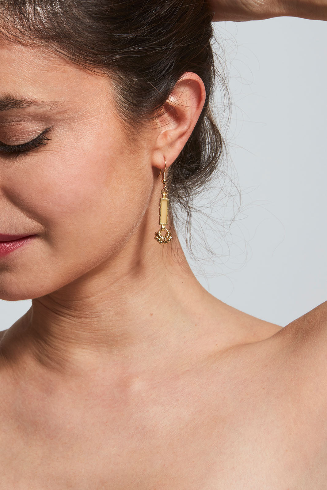 Boucle d'oreille Gujarat CREME