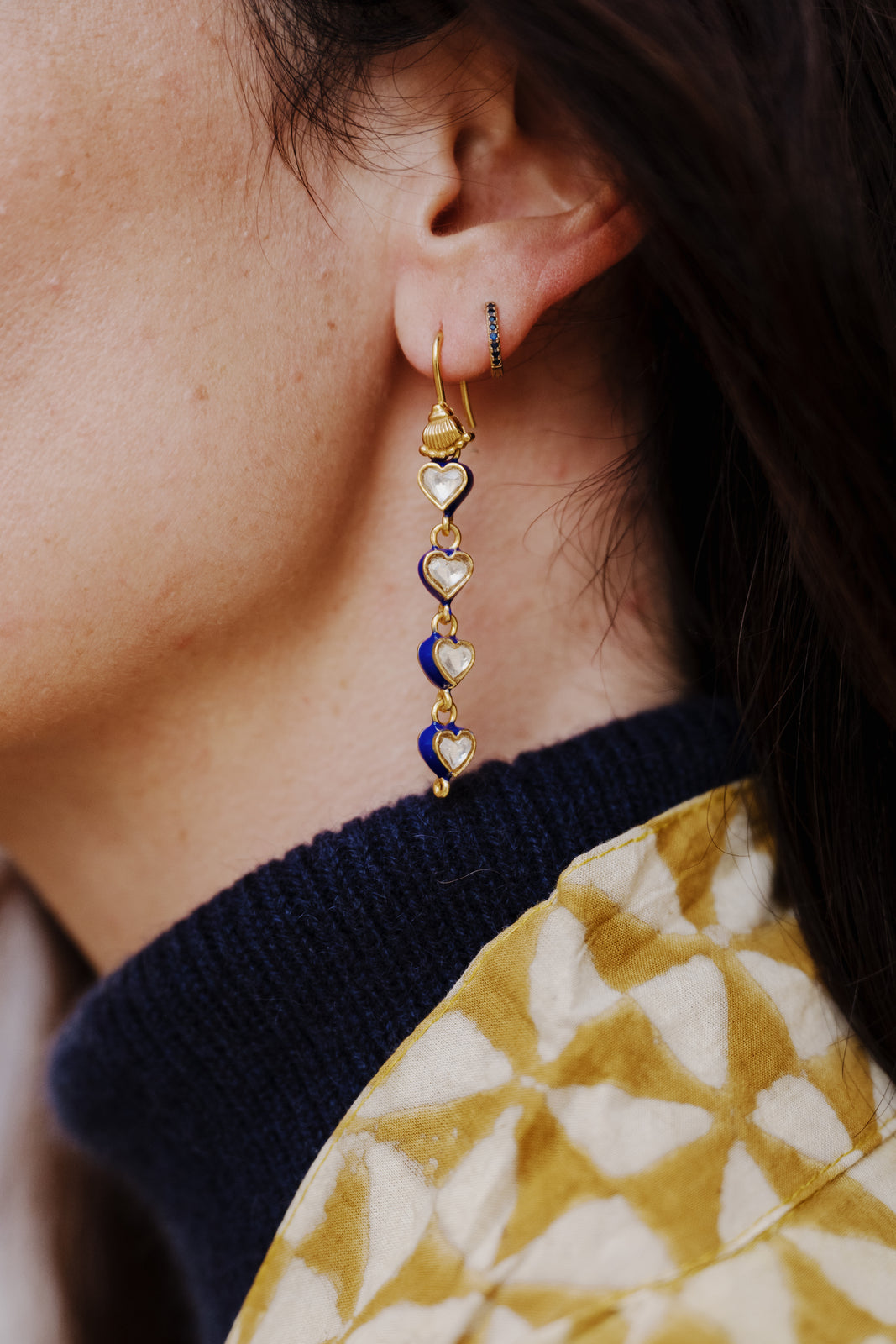 Boucle d'oreille Dil BLEU