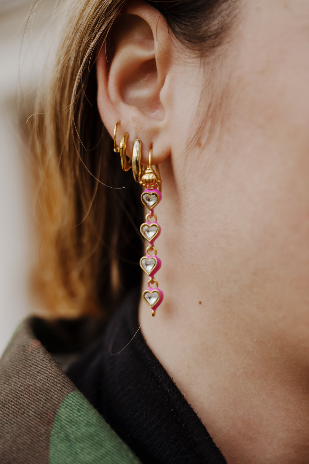 boucles d'oreilles dil argent plaque or