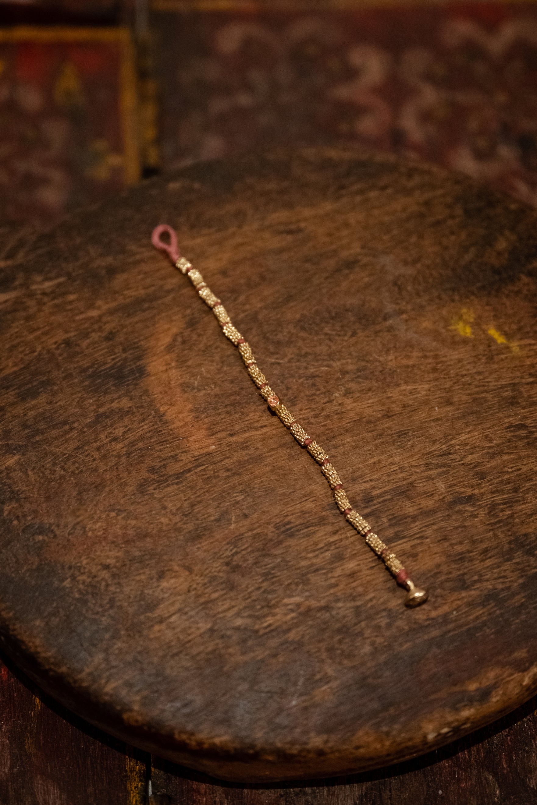 bracelet chamack laiton et fil de coton