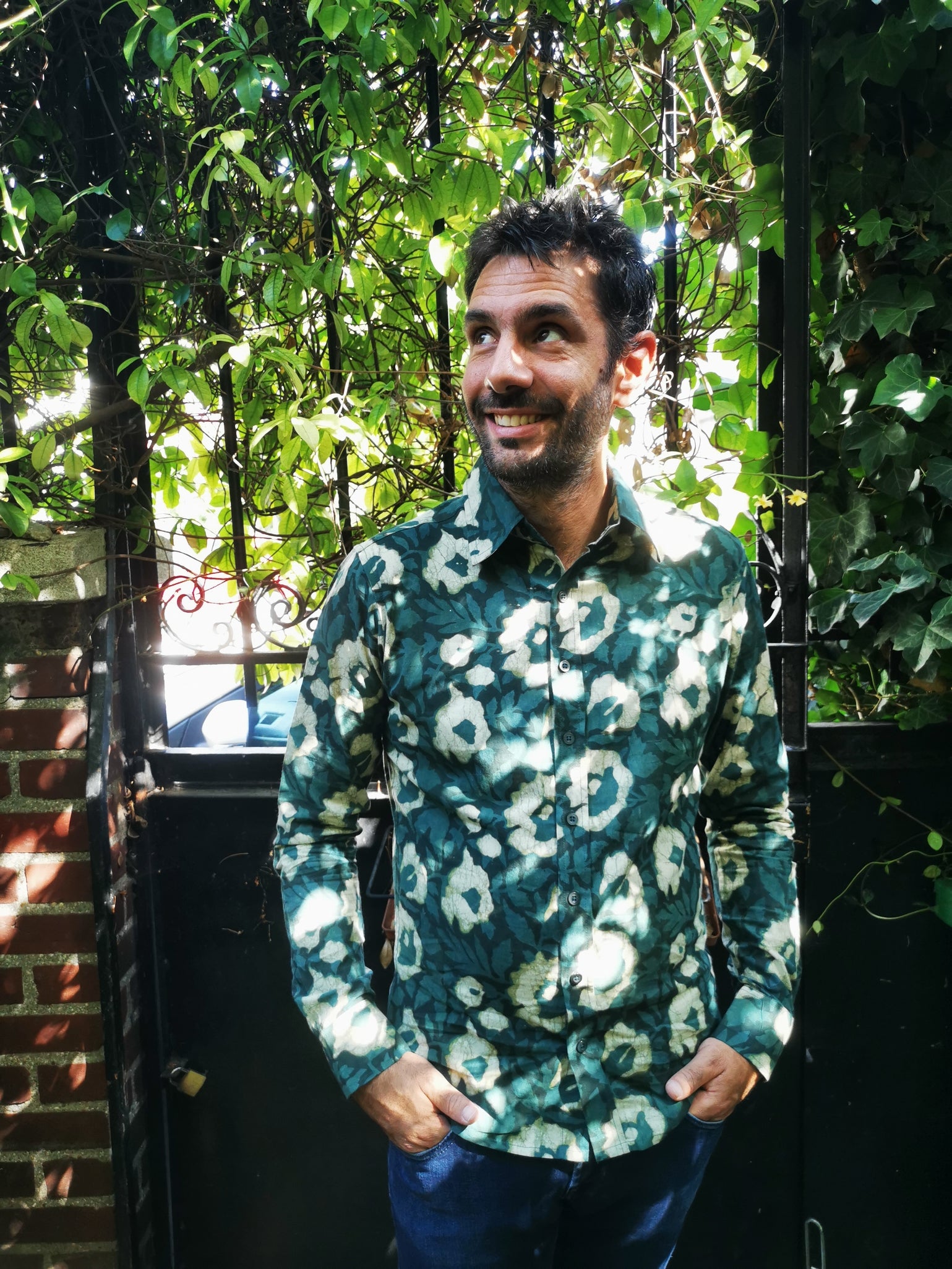 Chemise Bhopal VERT FLEURS