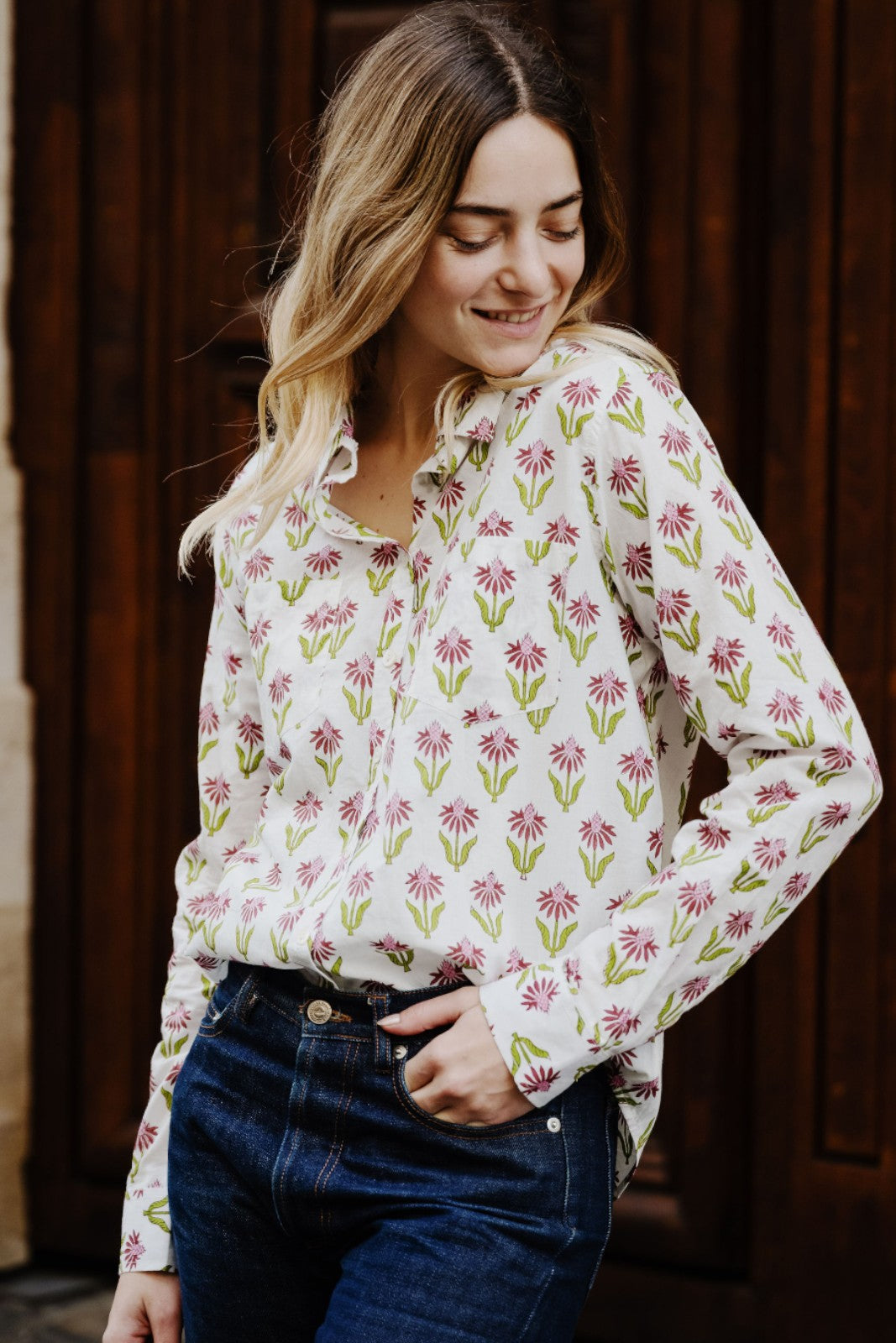 Chemise Maheswar MARGUERITE ROSE