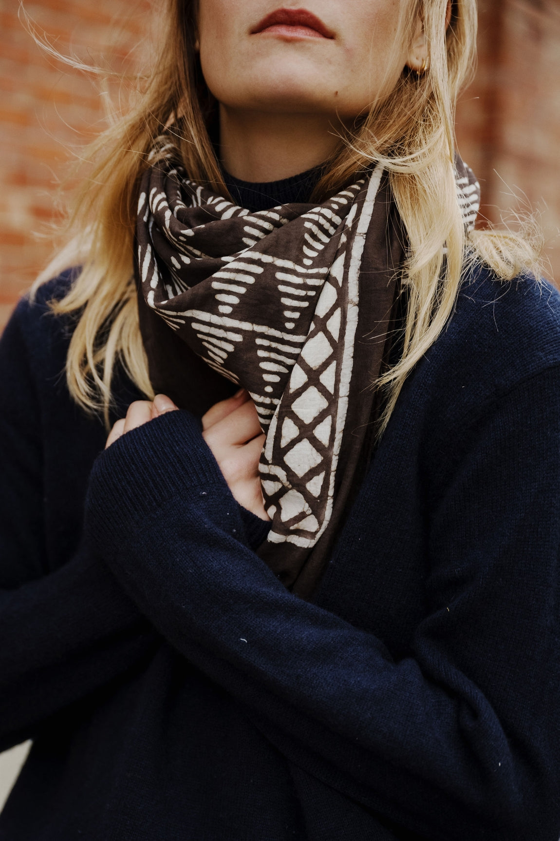 foulard cheche jodhpur indigo coton indien