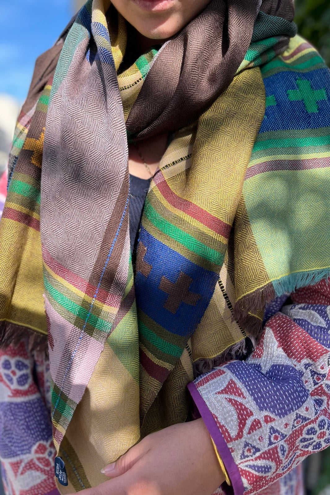 Echarpe Himalaya BLEU