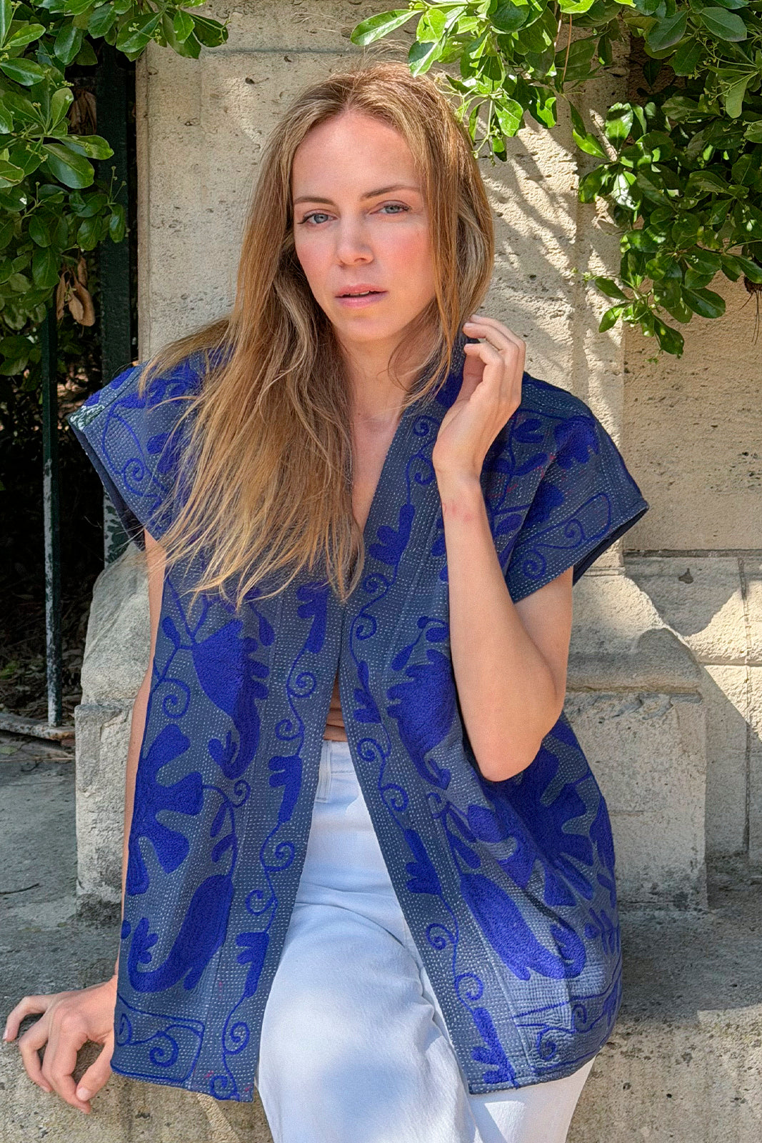 Gilet Kantha Brodé