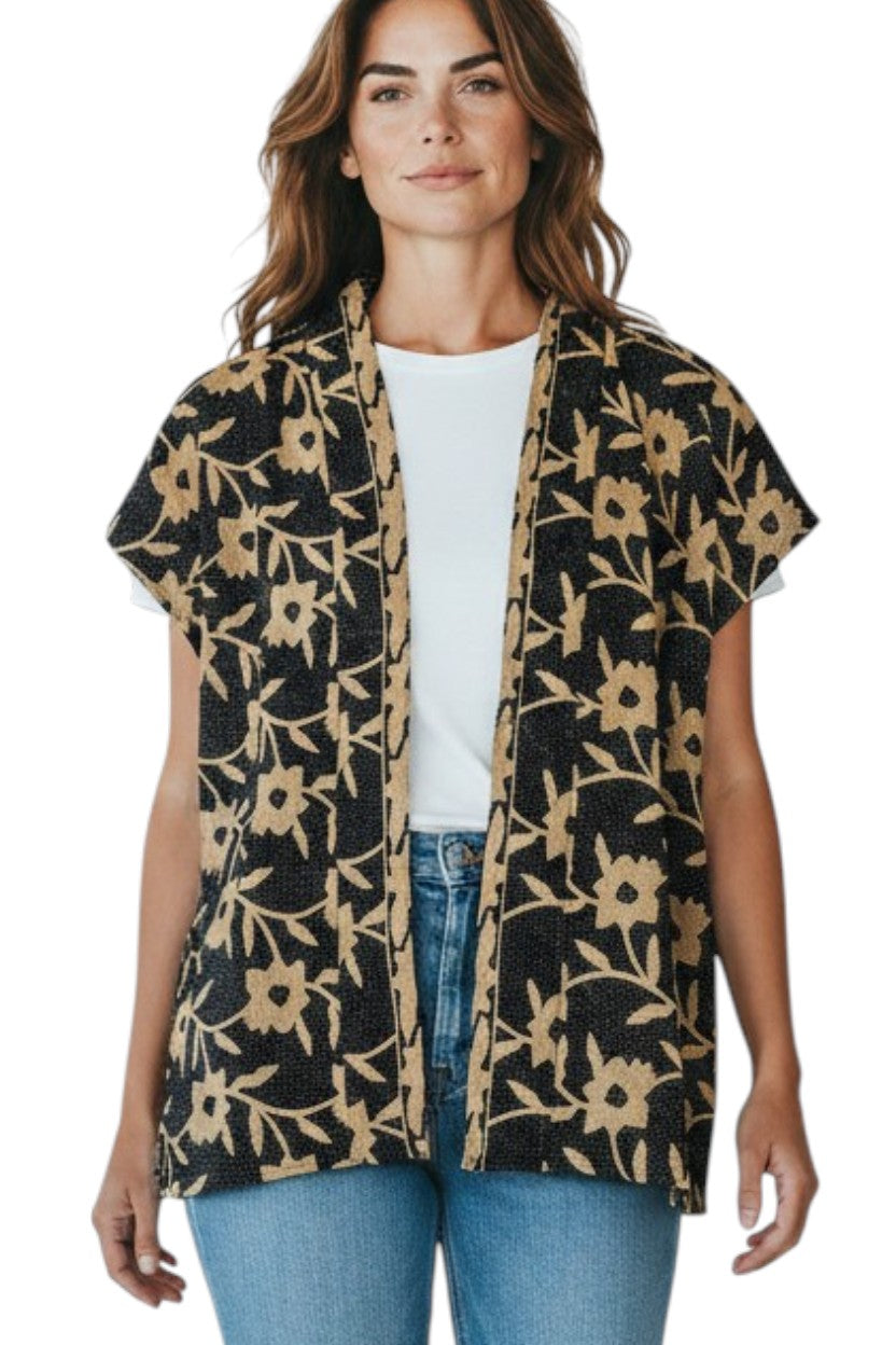 Gilet Daada Kantha NOIR