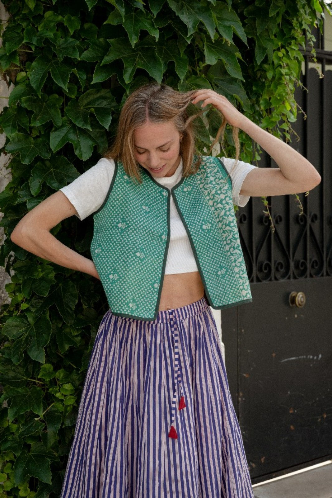 gilet reversible calcutta kantha