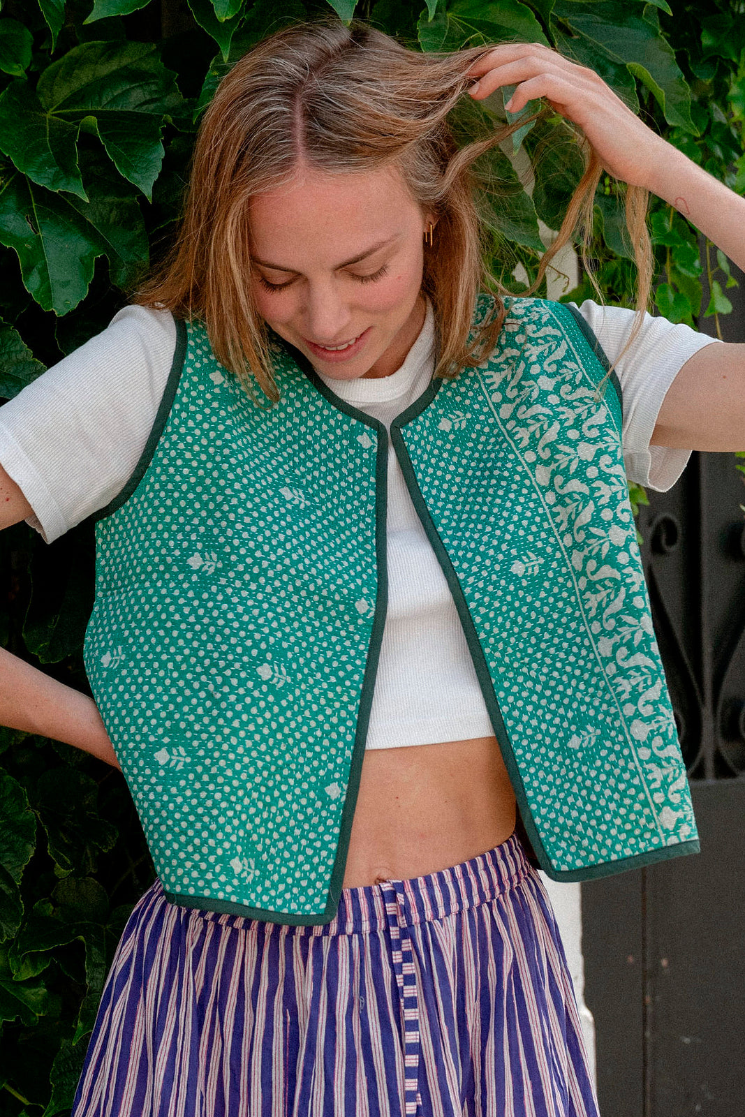 Gilet Réversible Calcutta COURT VERT