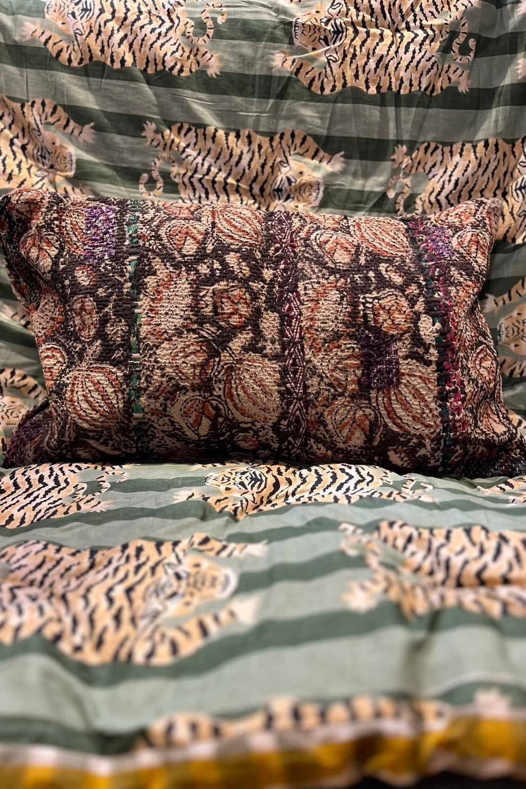 housse coussin kantha satkhira kantha