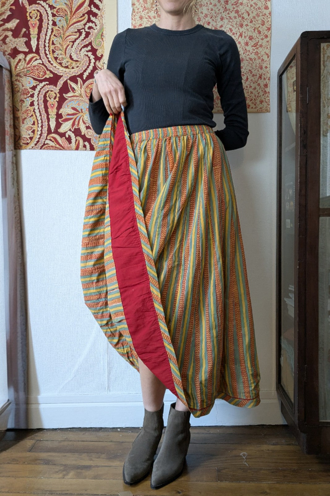 Jupe Longue Lengha RAYURES TERRA SOLEIL