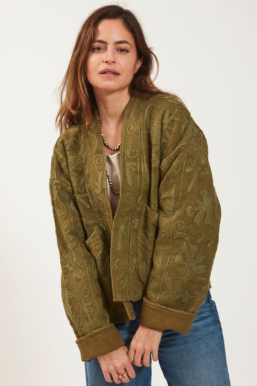 kimono kantha brode kantha