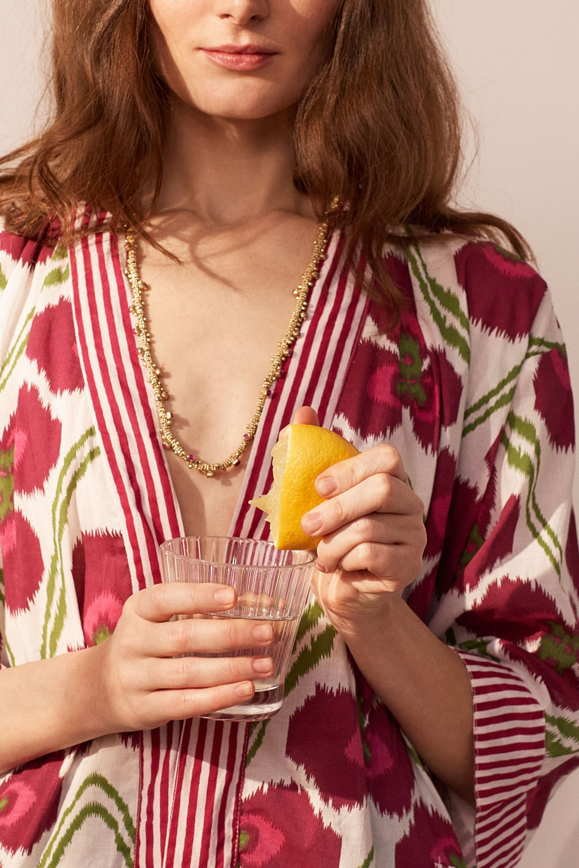 Kimono Mandu IKAT BORDEAUX