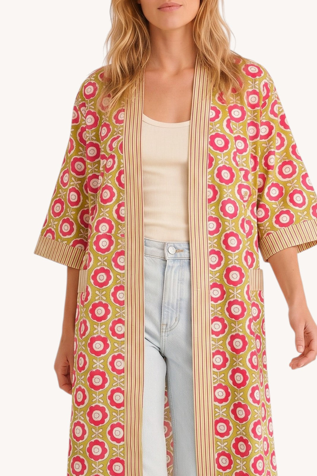 Kimono Long Bhopal MARGOT KAKI