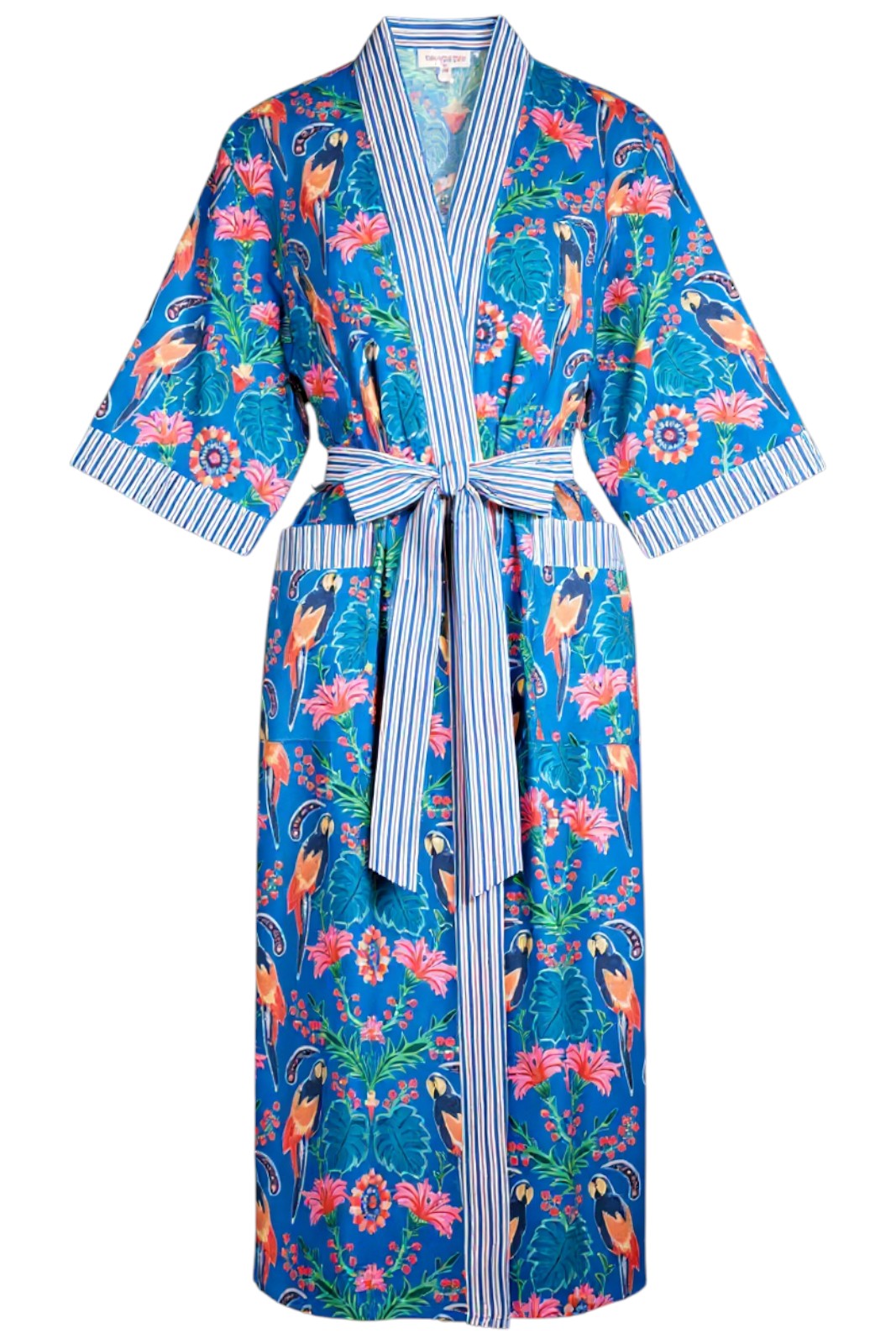 Kimono Long Mandu PARROT BLUE