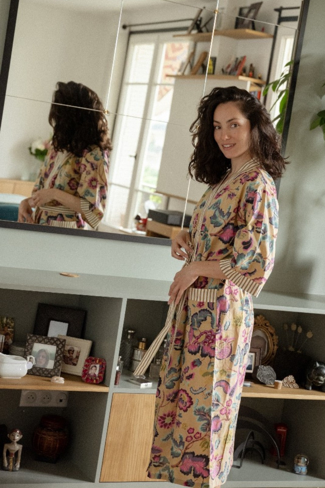Kimono Long Mandu VINTAGE MOUTARDE