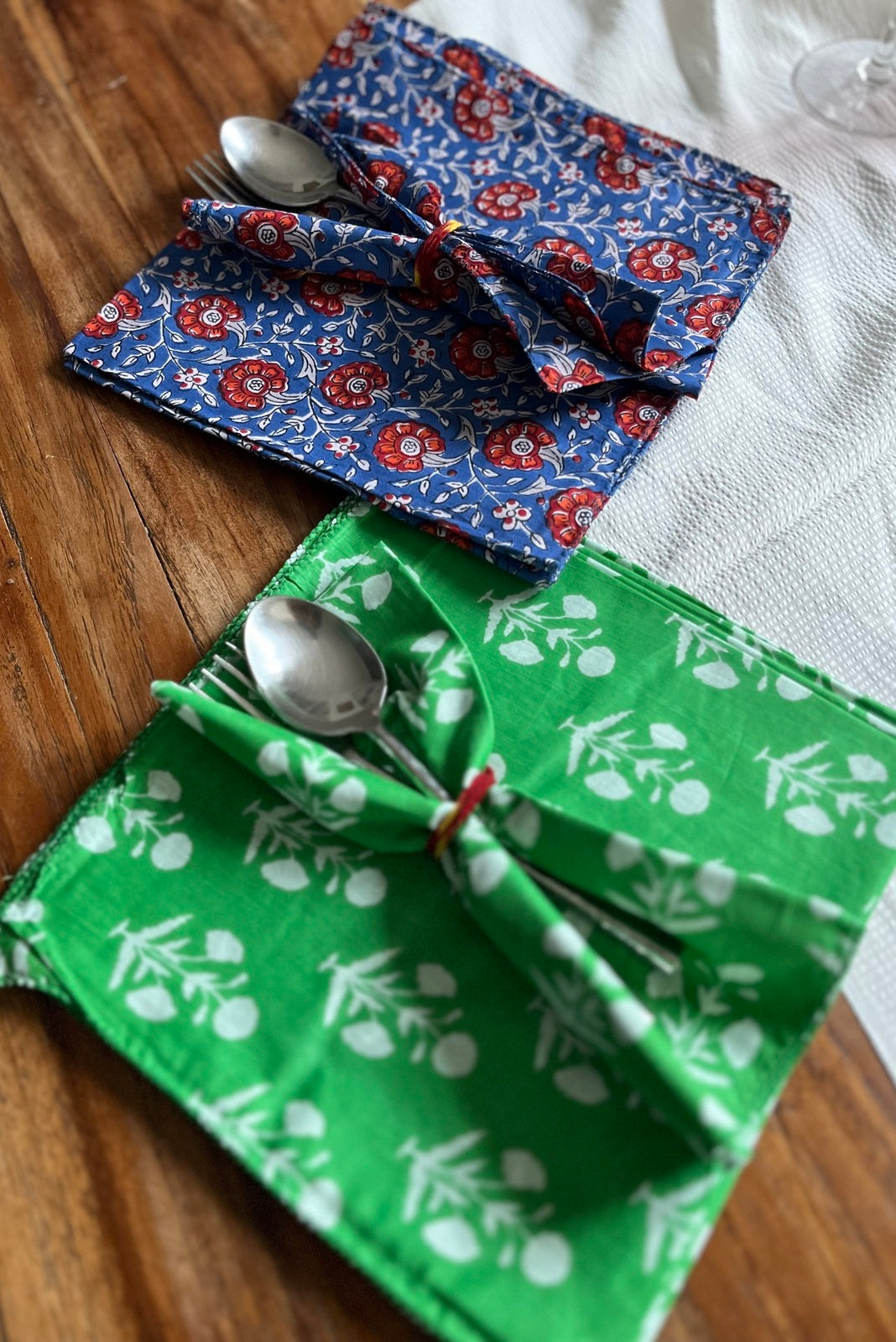 lot de 4 serviettes naipakin coton indien
