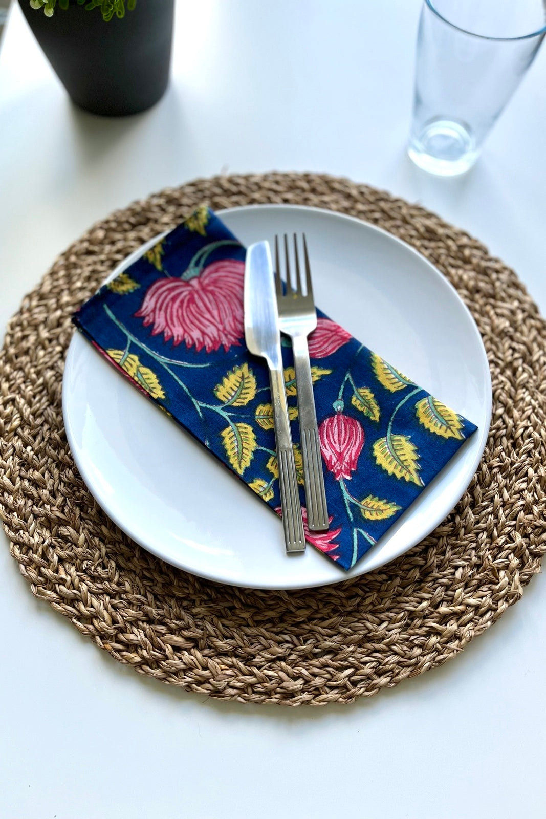 Lot de 4 serviettes de table PIVOINE KLEIN