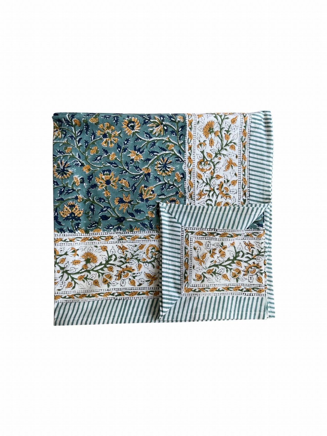 nappe block print coton indien
