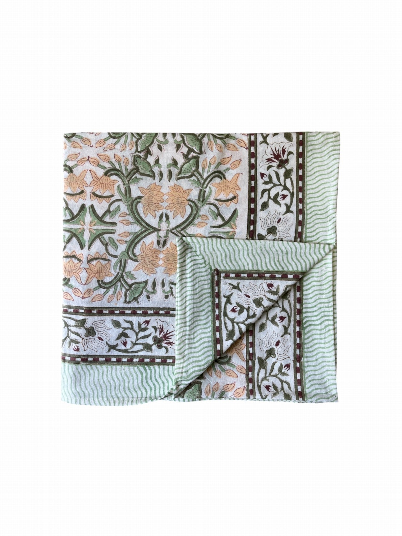 nappe block print coton indien