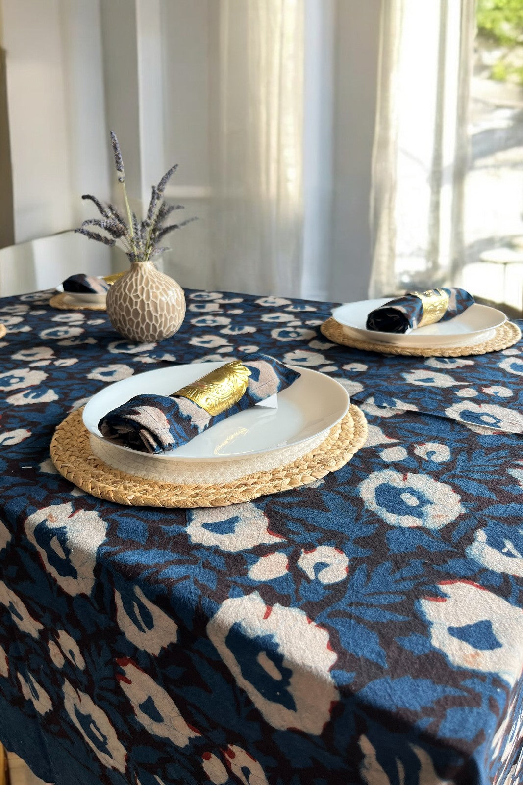 nappe + serviettes kalambari coton indien
