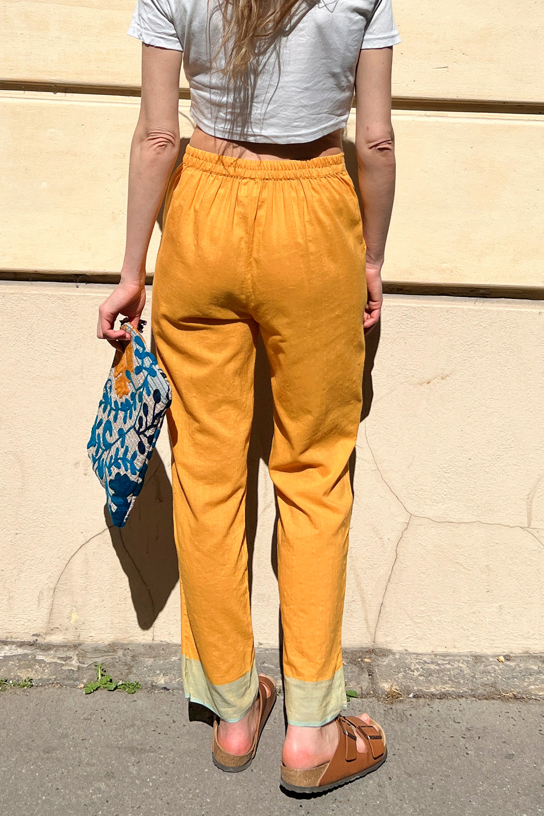 Pantalon Jamdani MOUTARDE