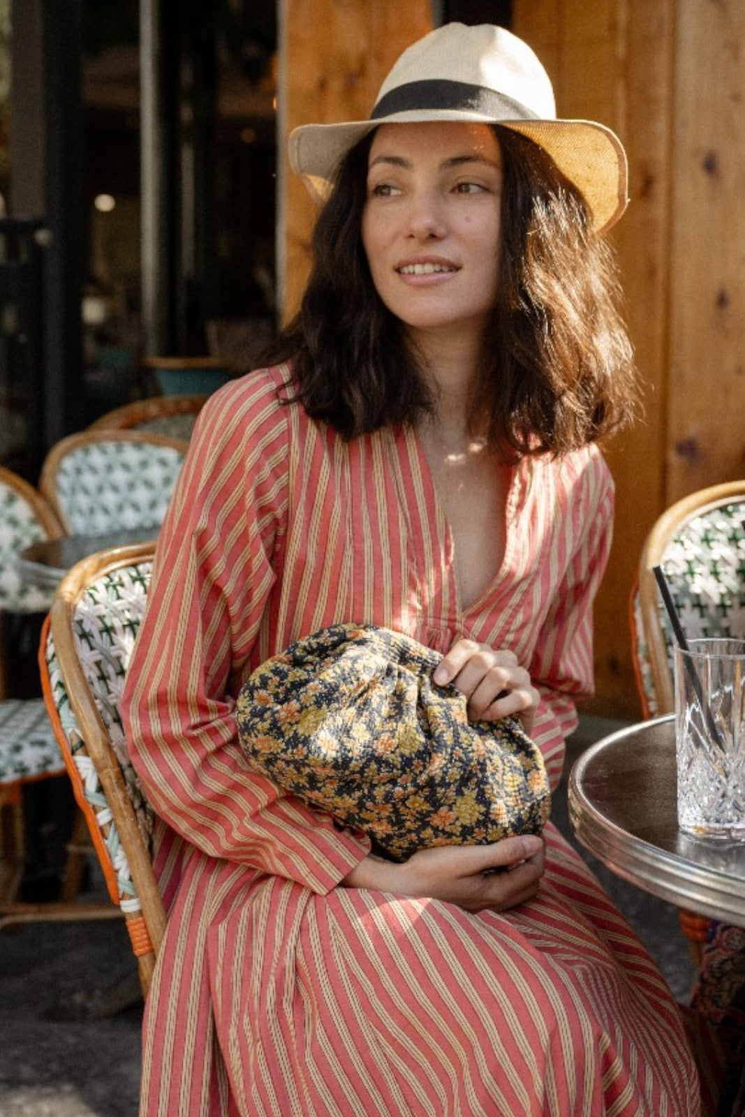 Pochette clip Kantha