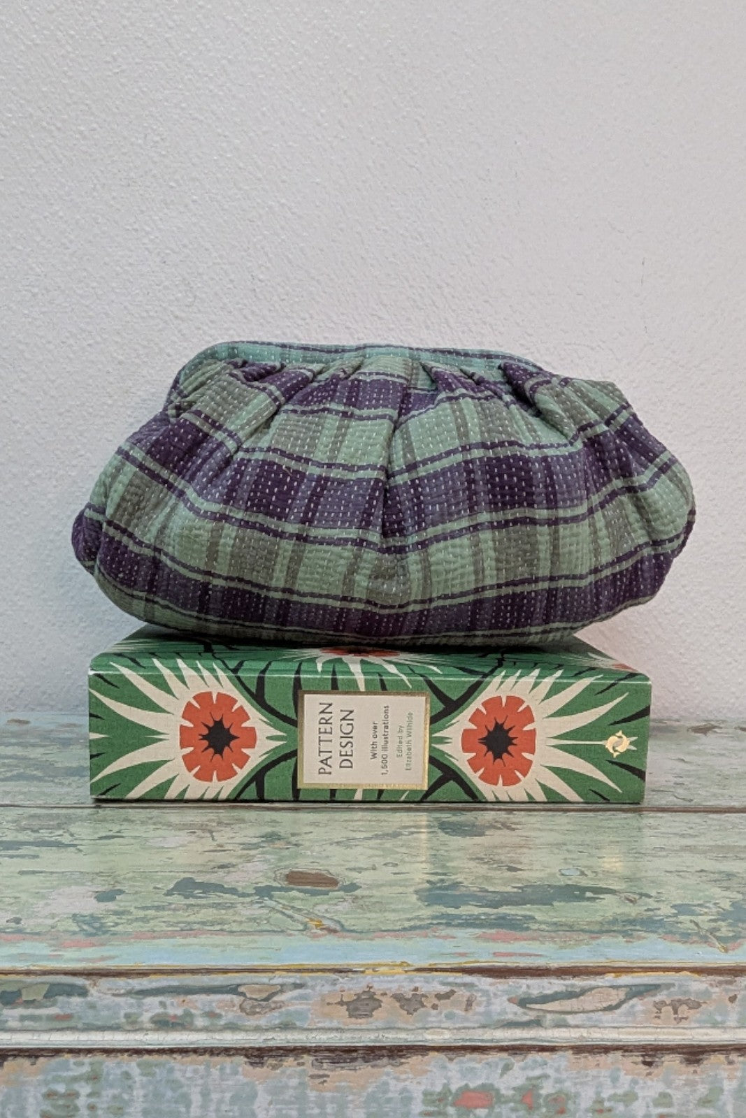 Pochette clip Kantha CARREAUX