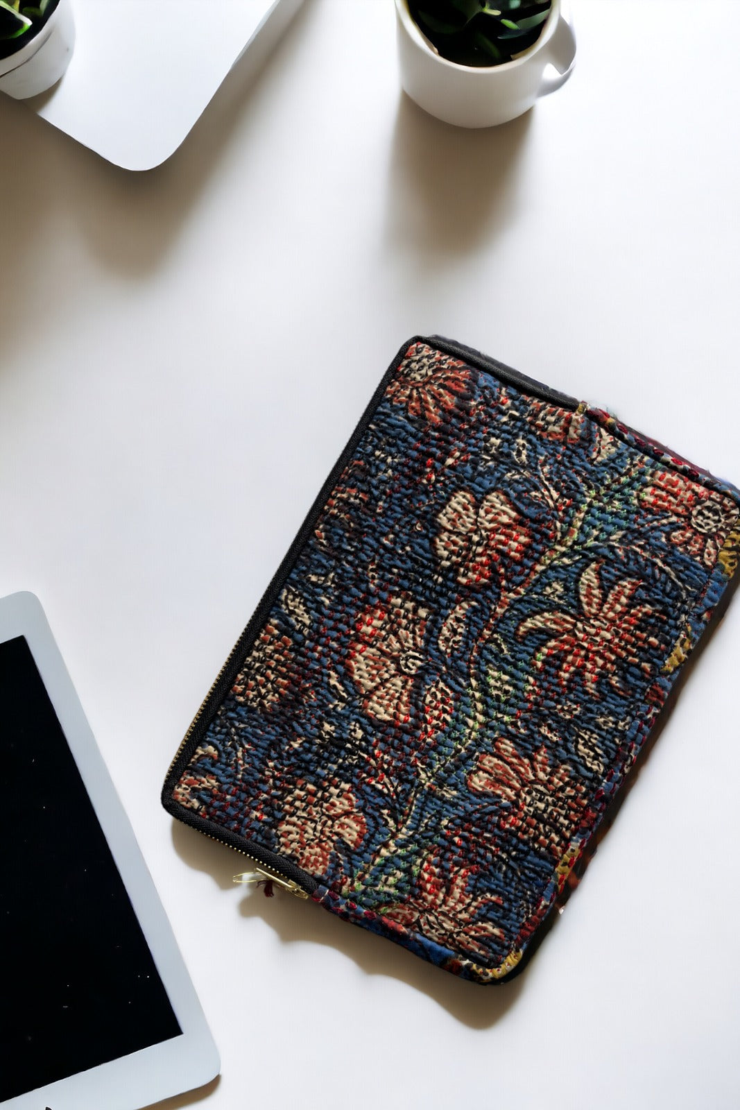 pochette ipad kantha