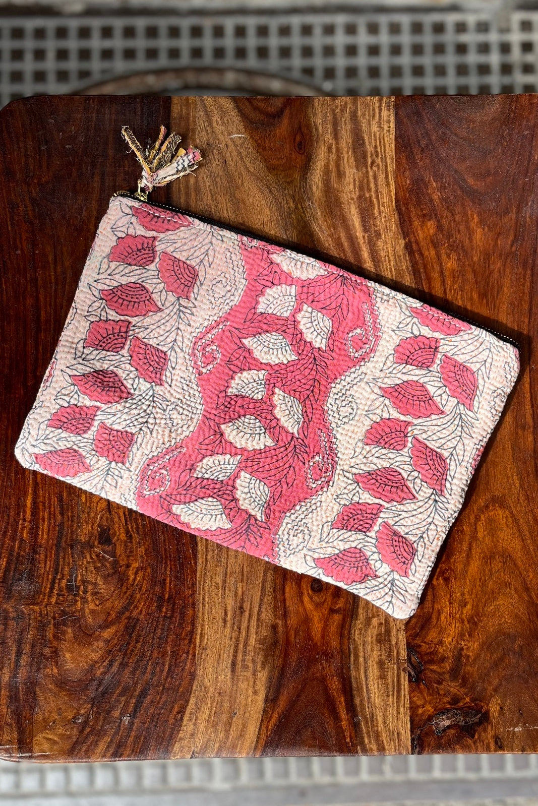 pochette m kantha bengale coton indien kantha