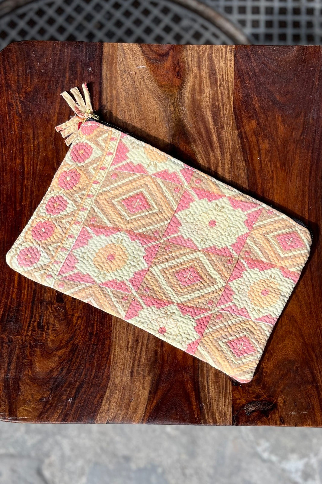 Pochette M Kantha Bengale PASTEL