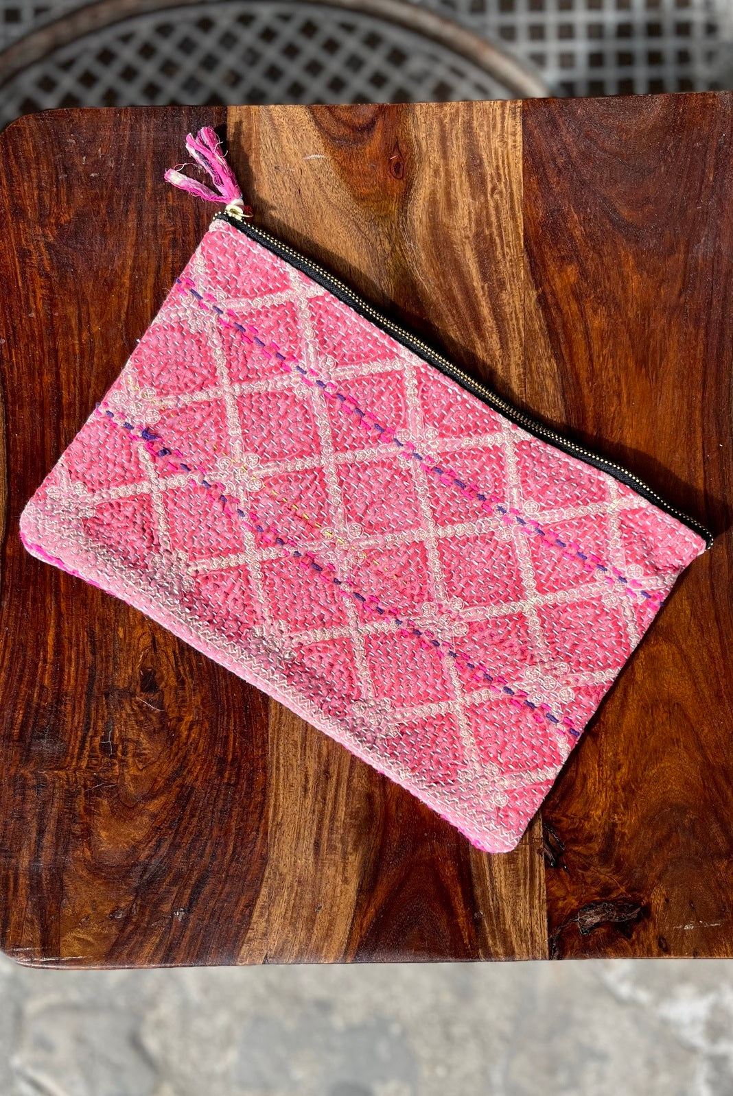 Pochette M Kantha Bengale ROSE