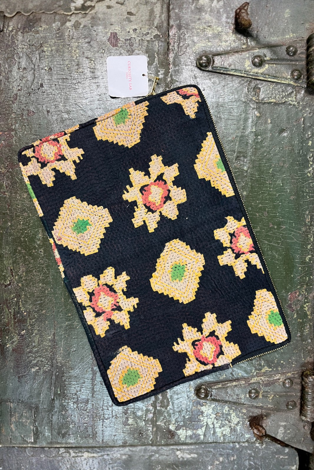 pochette ordinateur 13' coton indien kantha