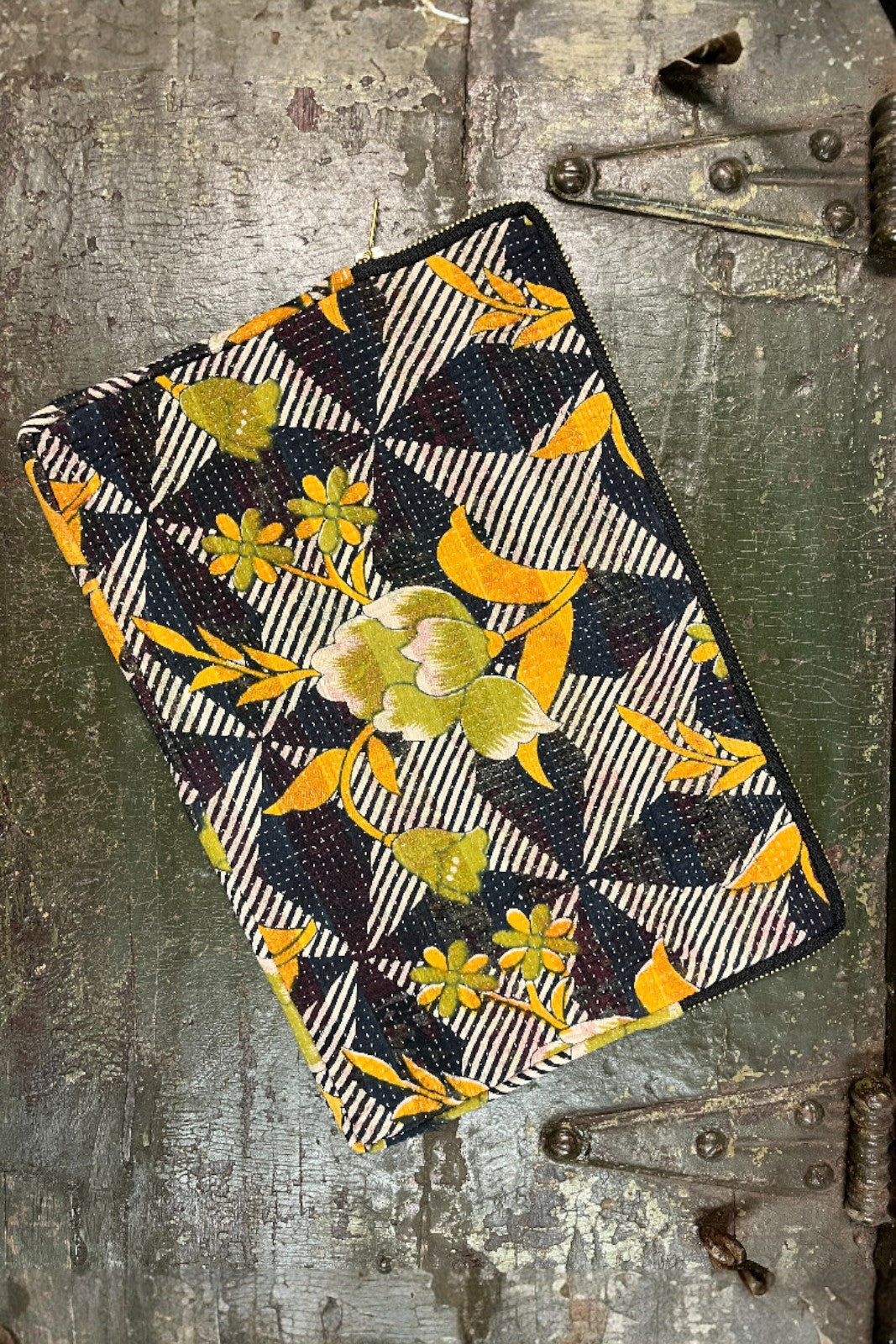 pochette ordinateur 13' coton indien kantha