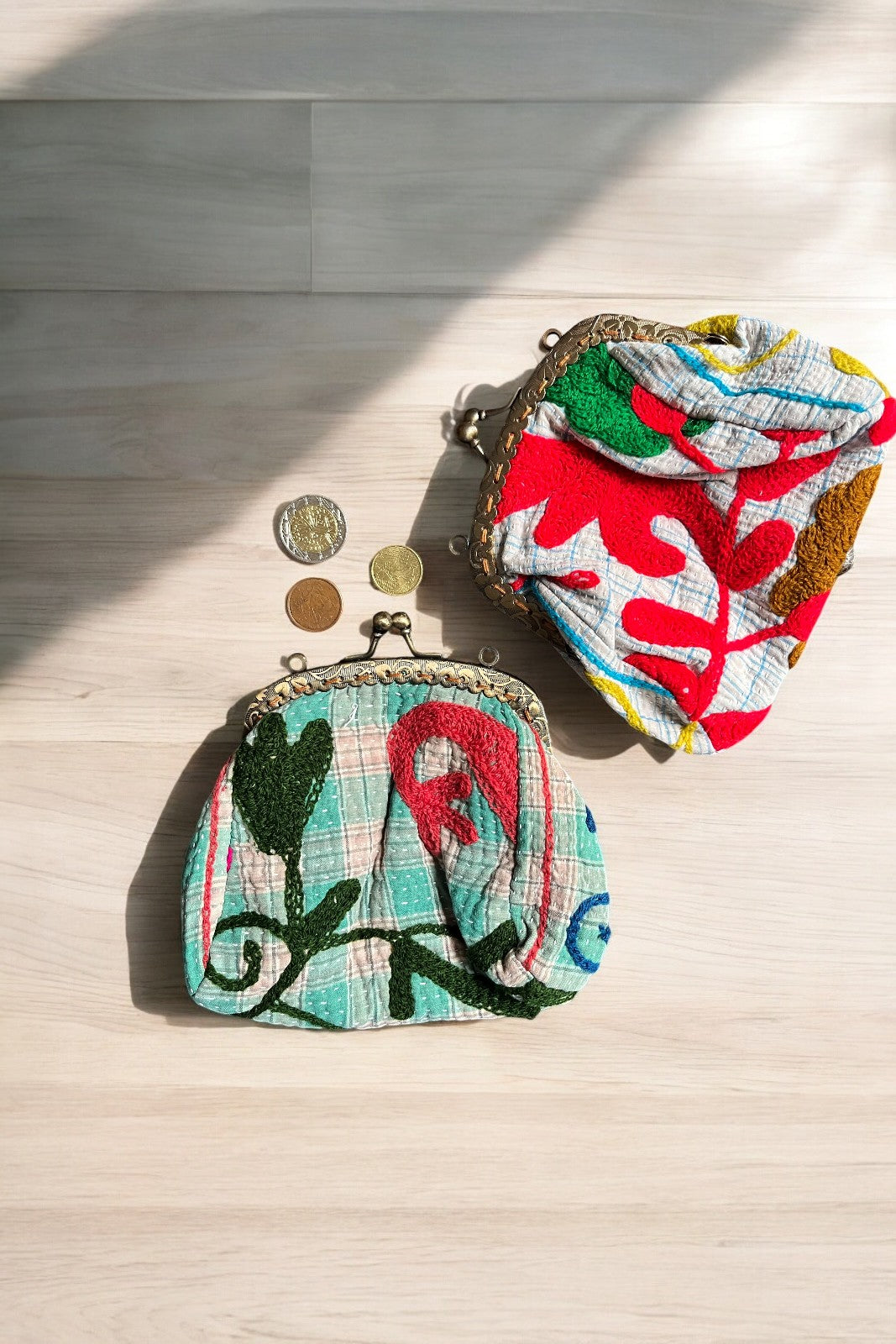 Porte-monnaie Kantha Brodé