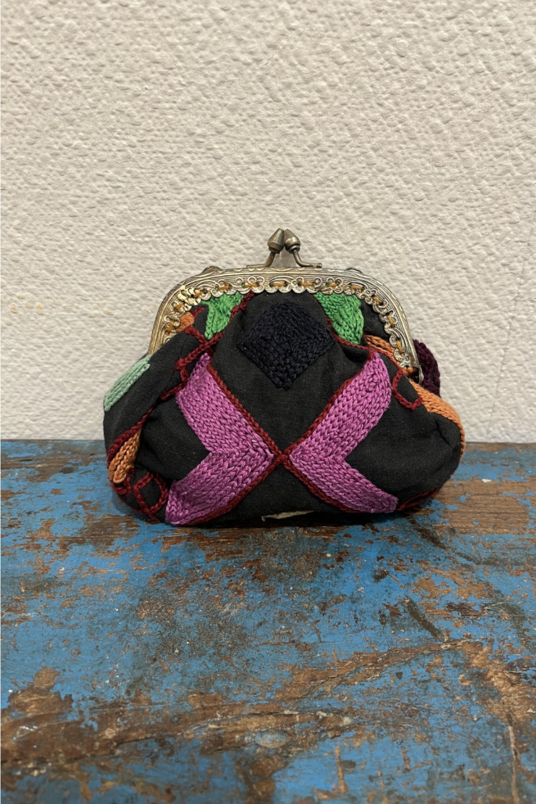 Porte monnaie "Grand Mère" Suzani NOIR