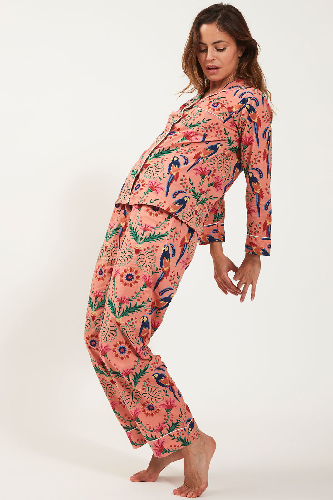 pyjama mandu parrot coton indien