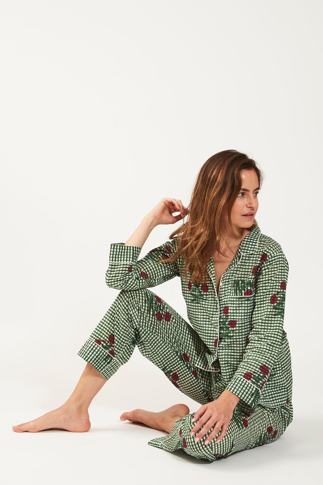 pyjama mandu poppies coton indien