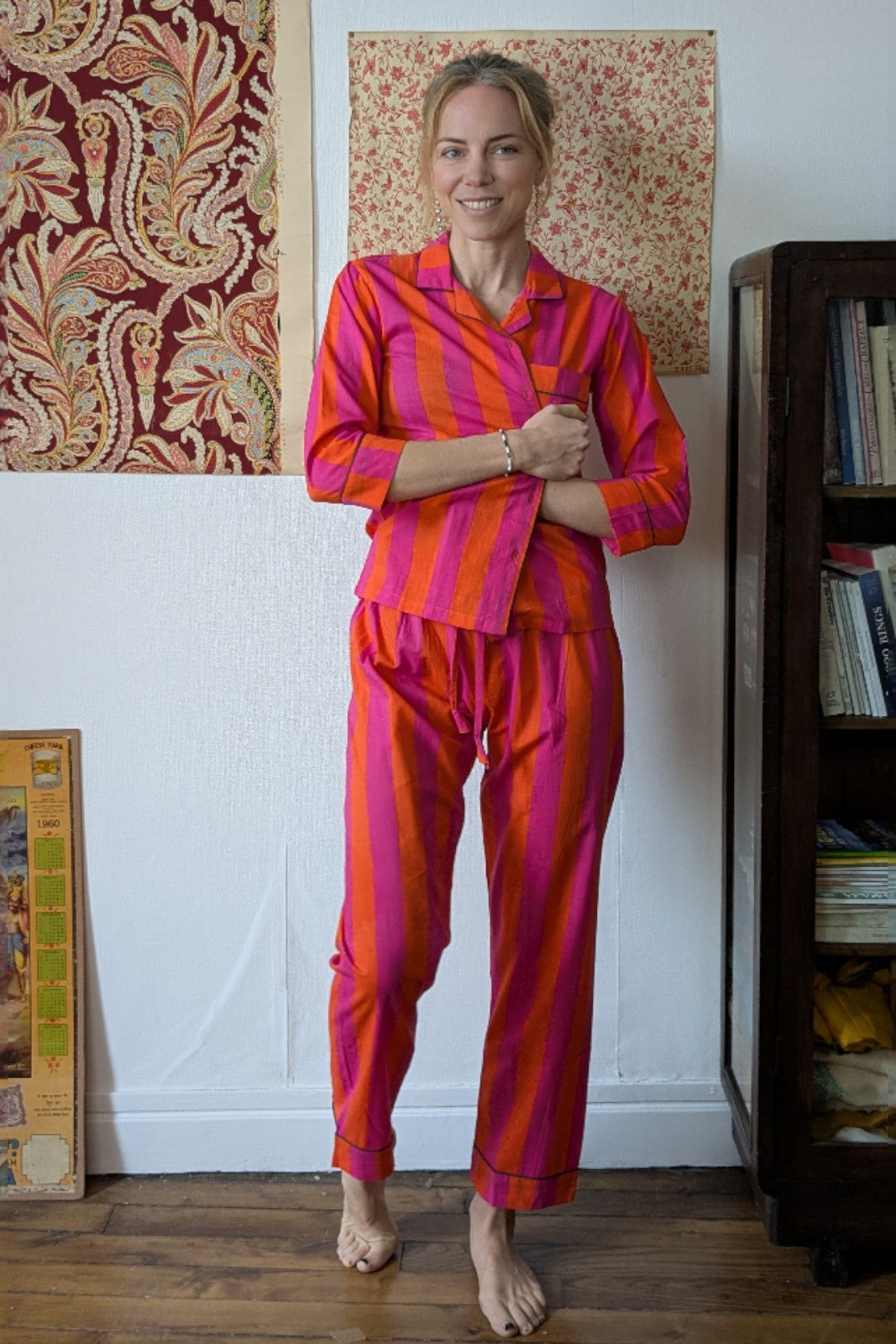 Pyjama Stripes ROUGE