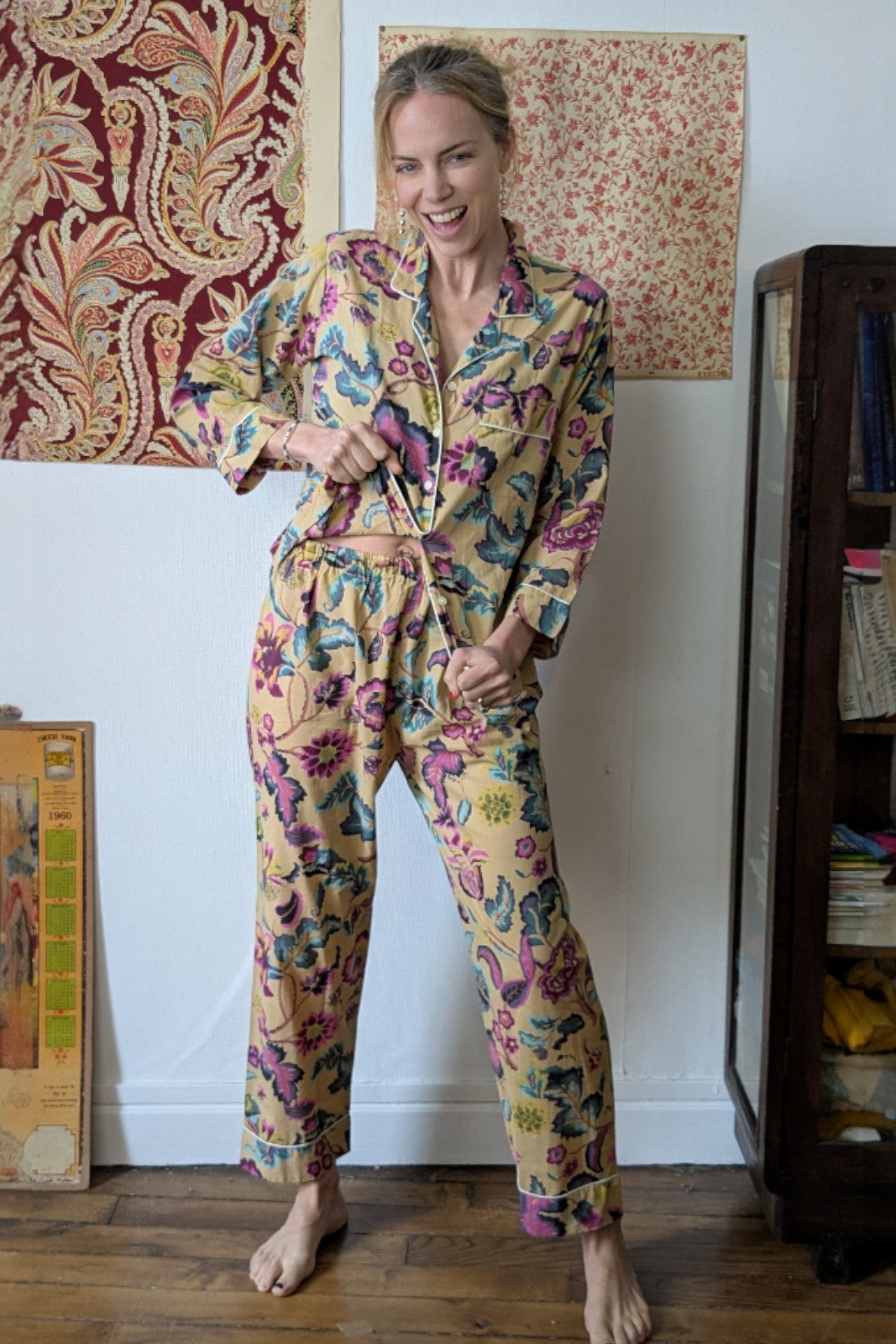 Pyjama Vintage MOUTARDE